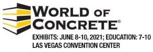 World of Concrete logo with dates and location